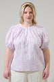 Emme Floral Zuri Smocked Top Curve