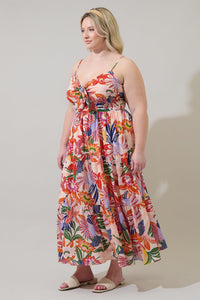 Hatley Floral Tie Knot Midi Dress Curve