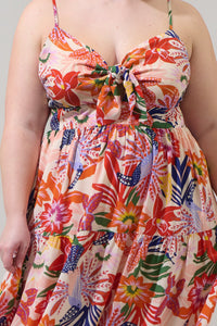 Hatley Floral Tie Knot Midi Dress Curve