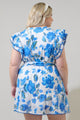 Samian Floral Eriny Ruffle Mini Dress Curve