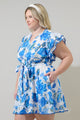 Samian Floral Eriny Ruffle Mini Dress Curve