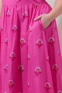 Scarlett Floral Mazy Smocked Maxi Dress Curve
