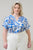 Ronan Floral Miah Split Neck Blouse Curve