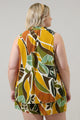 Renia Tropical Miley Sleeveless Blouse Curve