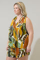 Renia Tropical Miley Sleeveless Blouse Curve