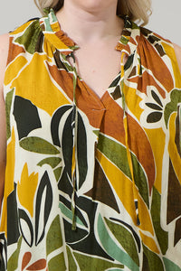 Renia Tropical Miley Sleeveless Blouse Curve
