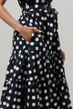 Saraya Dot Britt Poplin Tiered Midi Dress