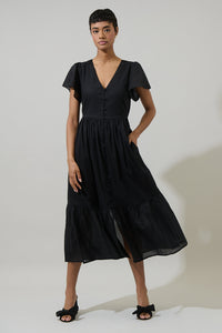 Brigid Blissa Button Midi Dress