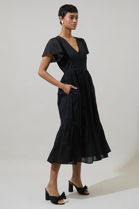 Brigid Blissa Button Midi Dress