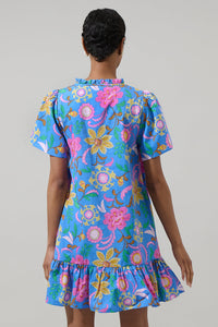 Faro Floral Celeste Mini Dress