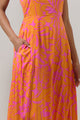 Kaci Floral Vin Smocked Maxi Dress