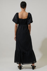 Coraly Xena Puff Sleeve Maxi Dress
