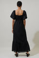 Coraly Xena Puff Sleeve Maxi Dress