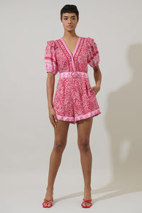 Destin Floral Leida V-Neck Romper