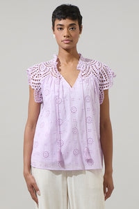 Finna Lace Tassel Tie Top