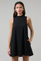 Benson Trapeze Mock Neck Mini Dress