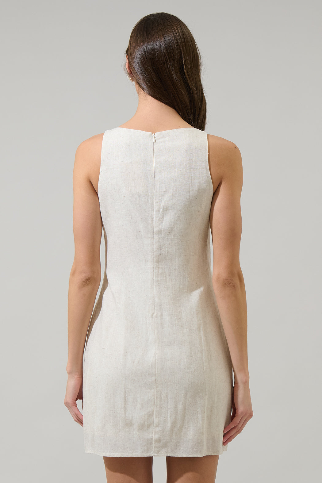 Manzy Junie Linen Mini Dress Natural / Xs by Sugarlips Manzy Junie Linen Mini Dress Natural / Xs by Sugarlips