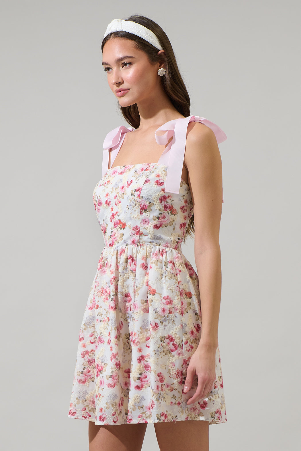 nidia mini dress Zaidy Eyelet Nidia Mini Dress WHITE-BLUE / XL by Sugarlips