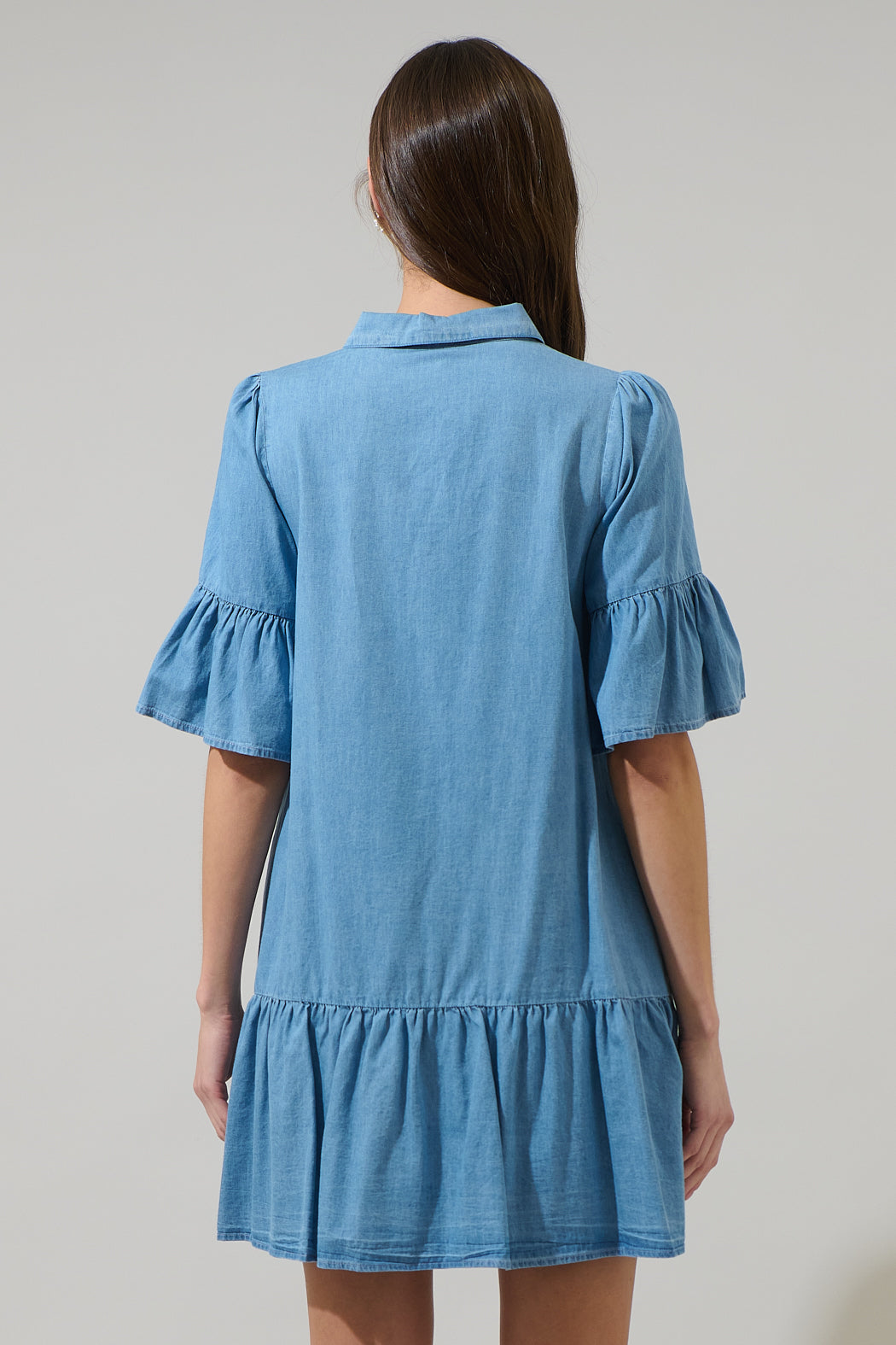 chambray drop waist dress Avara Meagan Chambray Drop Waist Dress