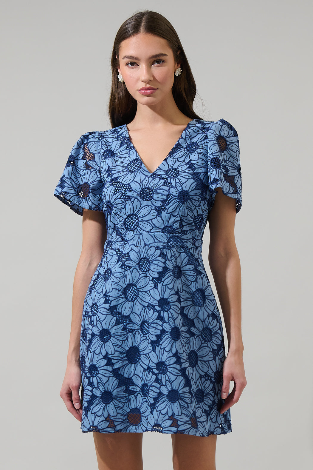 tayla floral mini dress alice and olivia TAYLA FLORAL MINI DRESS