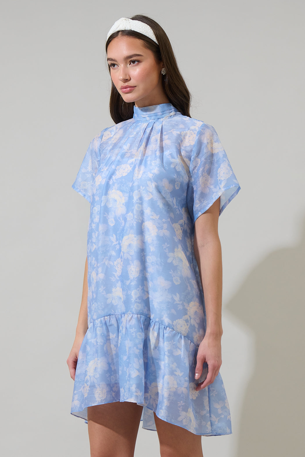 Jule Floral Berny Organza Mini Dress BLUE-MULTI / S by Sugarlips Jule Floral Berny Organza Mini Dress BLUE-MULTI / S by Sugarlips