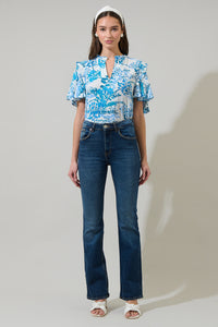 Sharron Bloom Collins Ruffle Top