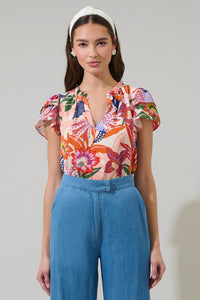 Hatley Floral Hessa Ruffle Blouse