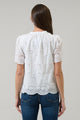 Shirin Eyelet Split Neck Top