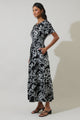 Haylie Floral Palmer Poplin Tiered Maxi Dress