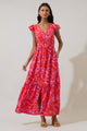Rania Floral Evianna Flutter Maxi Dress