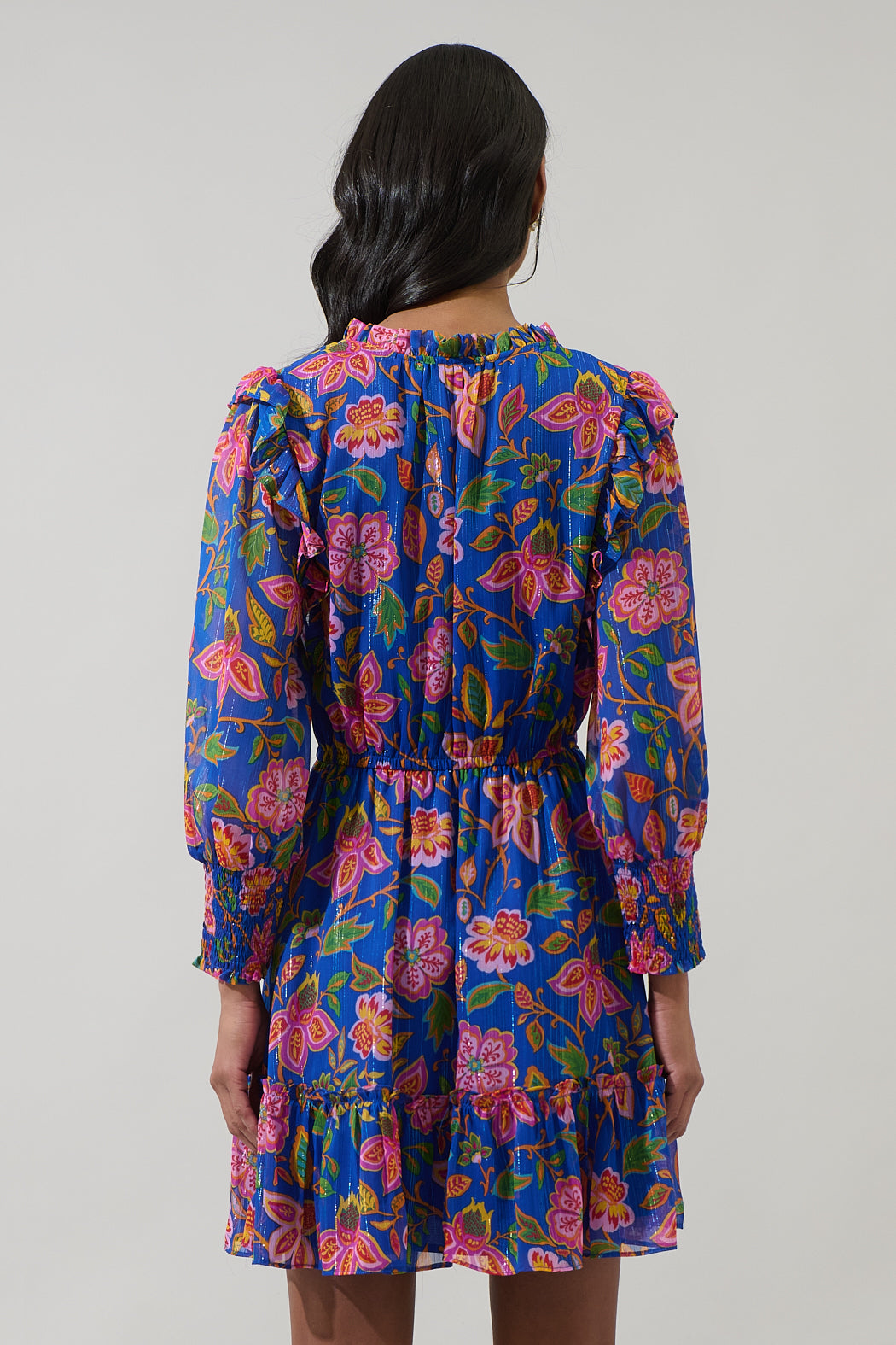 Wendey Floral Idra Ruffle Chiffon Dress Sugarlips Wendey Floral Idra Ruffle Chiffon Dress Sugarlips