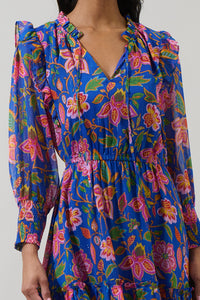 Wendey Floral Idra Ruffle Chiffon Dress