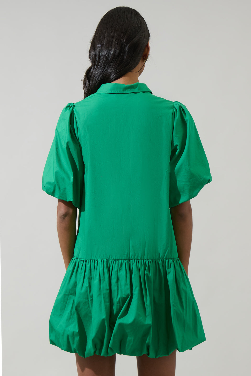 casual bubble dress Sugarlips Loraine Bubble One Shoulder Puff Sleeve Pleated Mini A-Line Dress, Womens, XS, Fuchsia