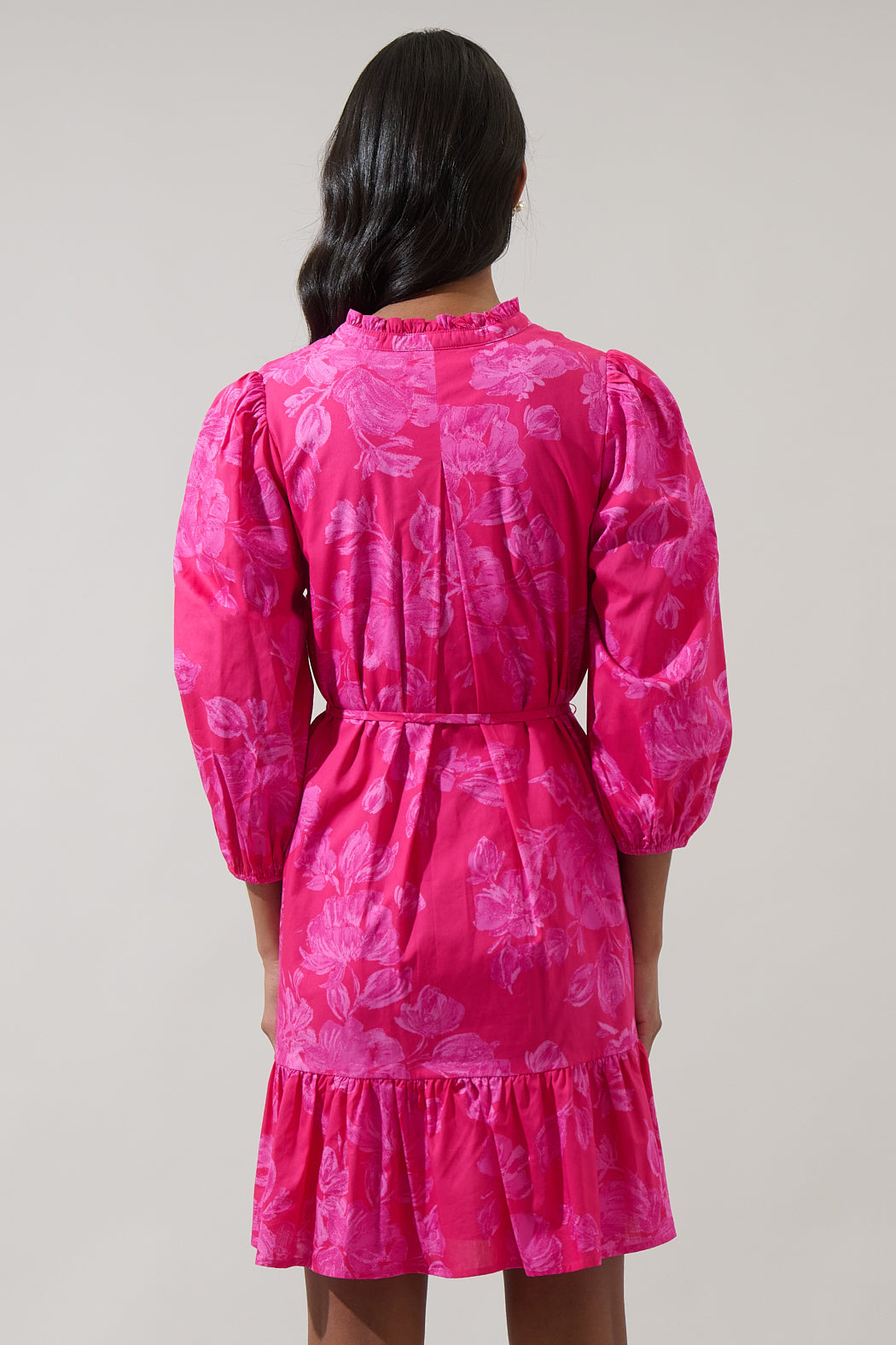 jazlyn mini dress Lovers and Friends Jazlyn Deep V Neck Mini Dress in Pink & Orange