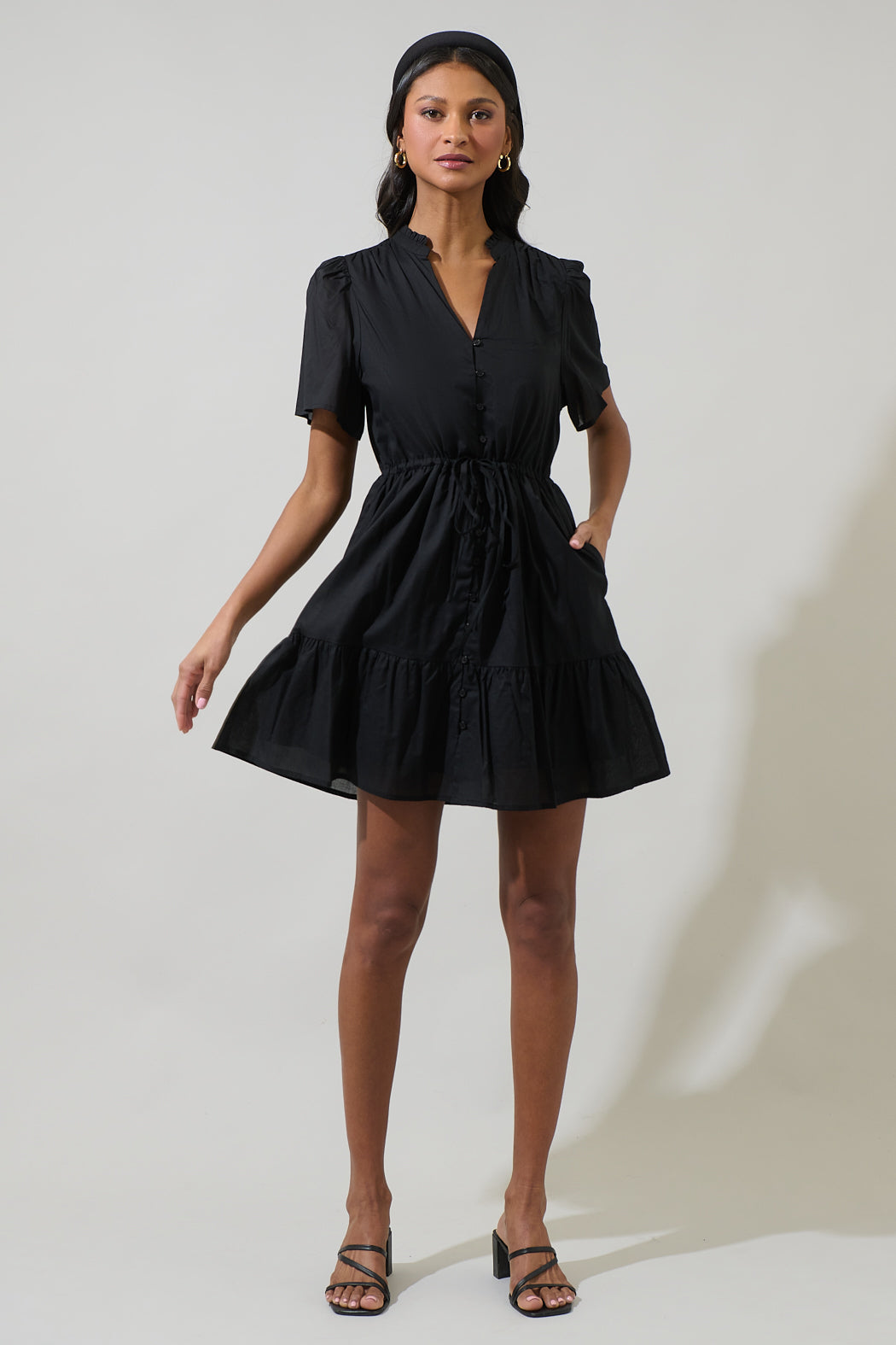 Amo Button Up Mini Dress RED / S by Sugarlips Amo Button Up Mini Dress RED / S by Sugarlips