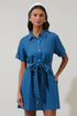 Haysville Denim Gracey Button Down Mini Dress