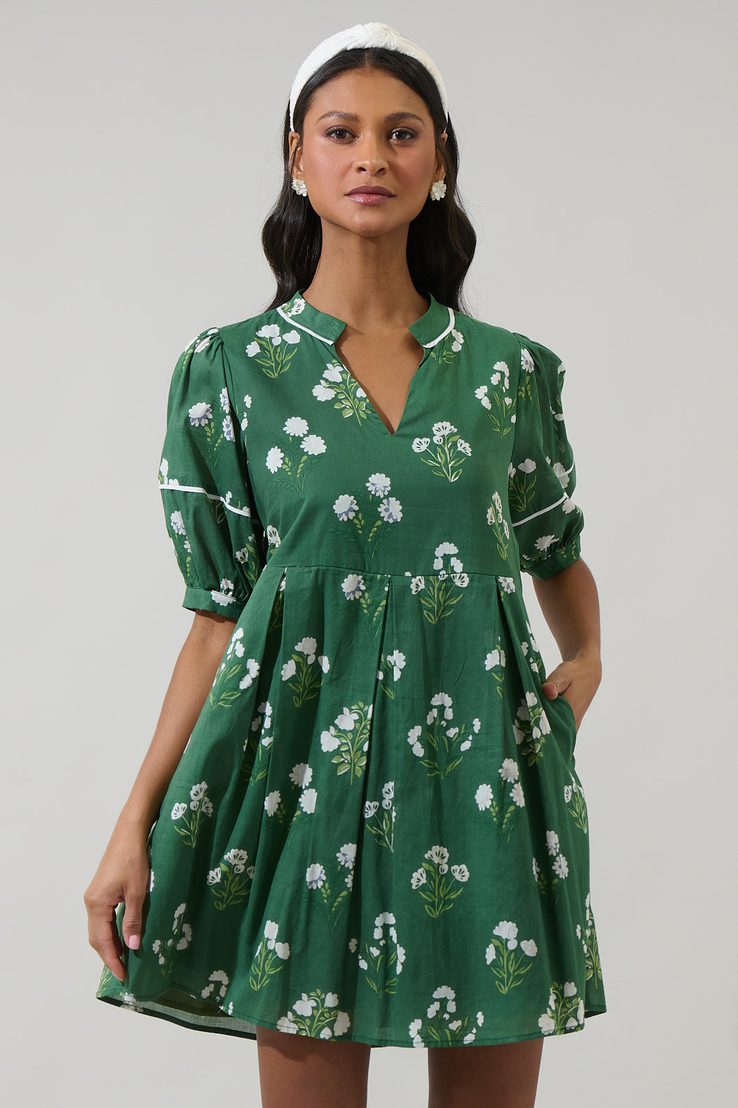 Kestrel Floral Fawna Shift Mini Dress Sugarlips