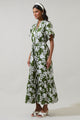 Haizley Floral Alna Button Up Midi Dress