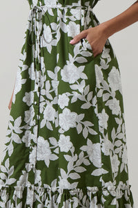 Haizley Floral Alna Button Up Midi Dress