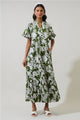 Haizley Floral Alna Button Up Midi Dress