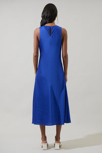 Saisha Satin Midi Dress
