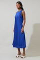 Saisha Satin Midi Dress