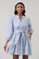 Maisy Striped Leola Shift Mini Dress