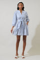 Maisy Striped Leola Shift Mini Dress