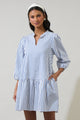 Maisy Striped Leola Shift Mini Dress