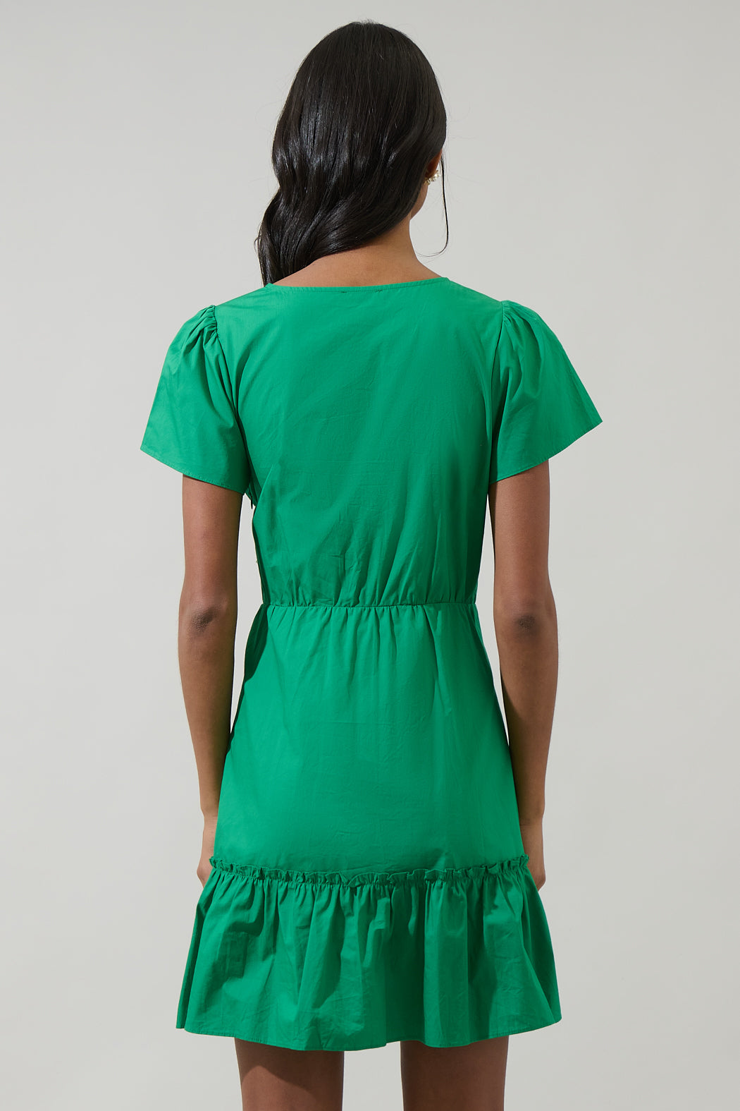 Jayda Wrap Mini Dress KELLY-GREEN / XS by Sugarlips Jayda Wrap Mini Dress KELLY-GREEN / XS by Sugarlips