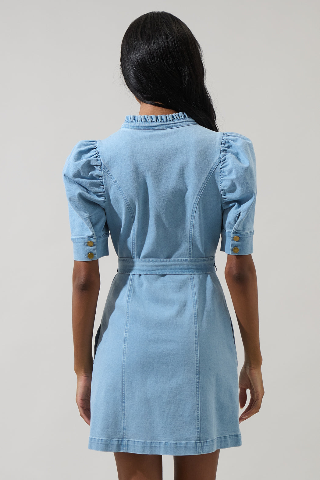 sugarlips denim dress Emmet Jackson Denim Mini Dress DENIM-BLUE / L by Sugarlips