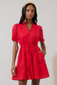 Amo Button Up Mini Dress