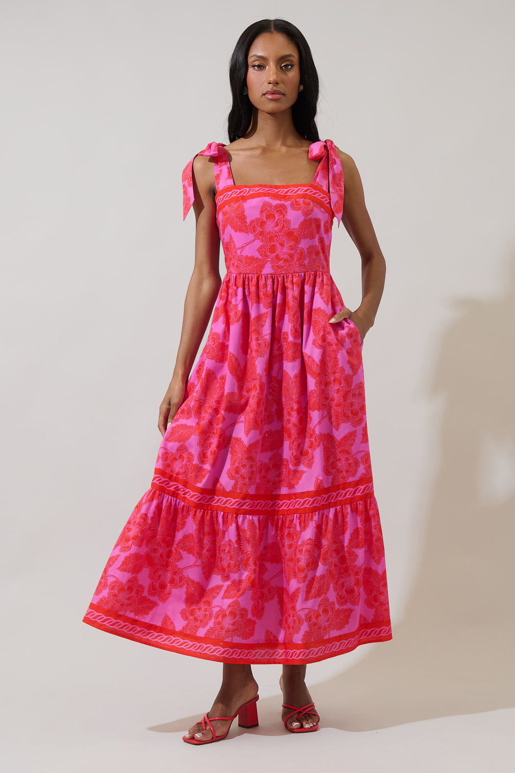sugarlips maxi dress Bary Floral Smocked Maxi Dress