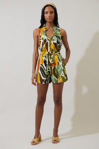Renia Tropical Wave High Waisted Shorts
